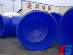 蓝色滚塑水产养殖圆桶养殖池