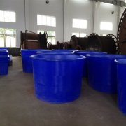 迅升25吨水产养殖塑料池_圆形鱼苗养殖桶厂家展示